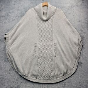 Cabi Womens Poncho Sweater Size Medium Cowl Neck Pockets